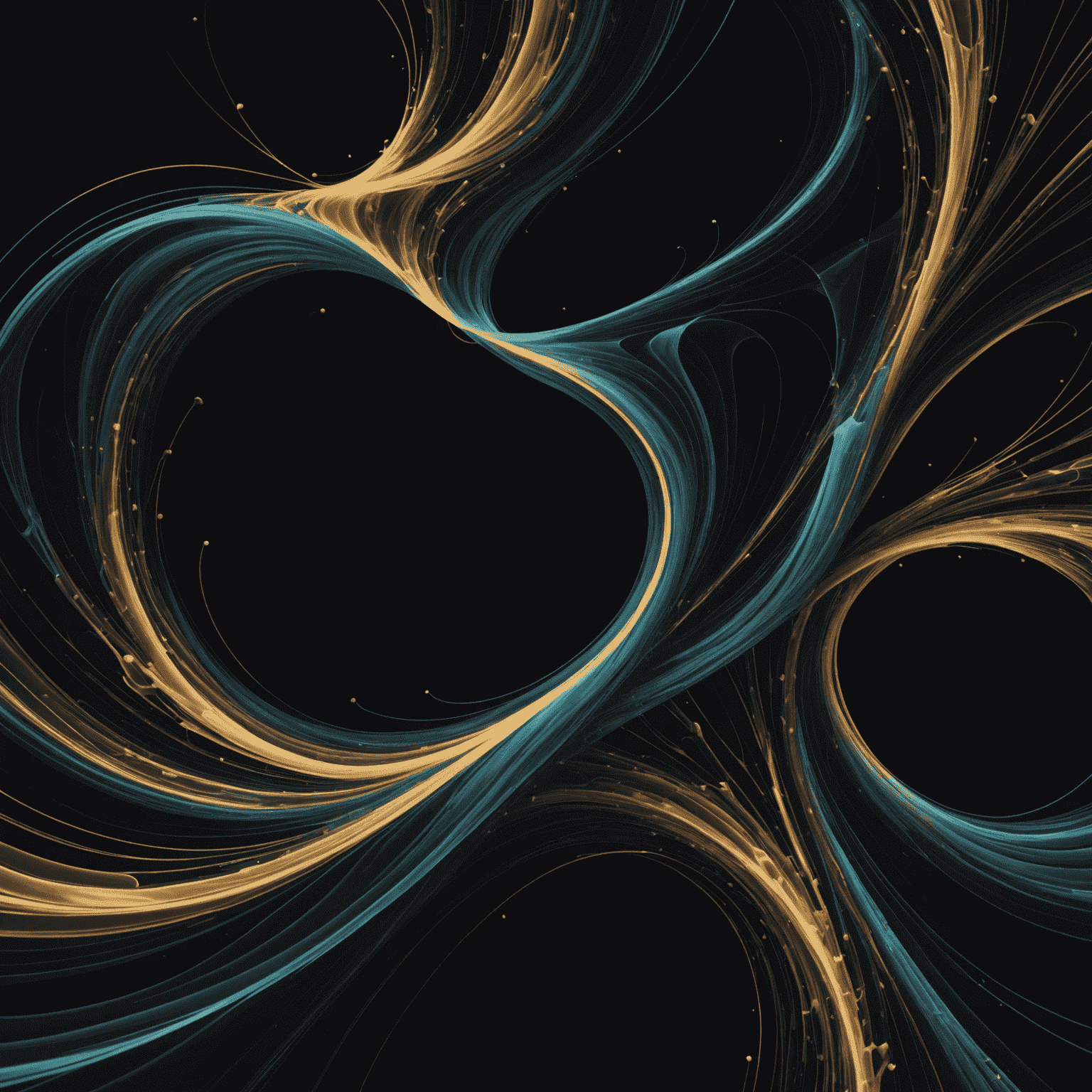 Abstract visualization of AI-generated fluid motion patterns, with swirling lines and particles forming organic shapes against a dark background