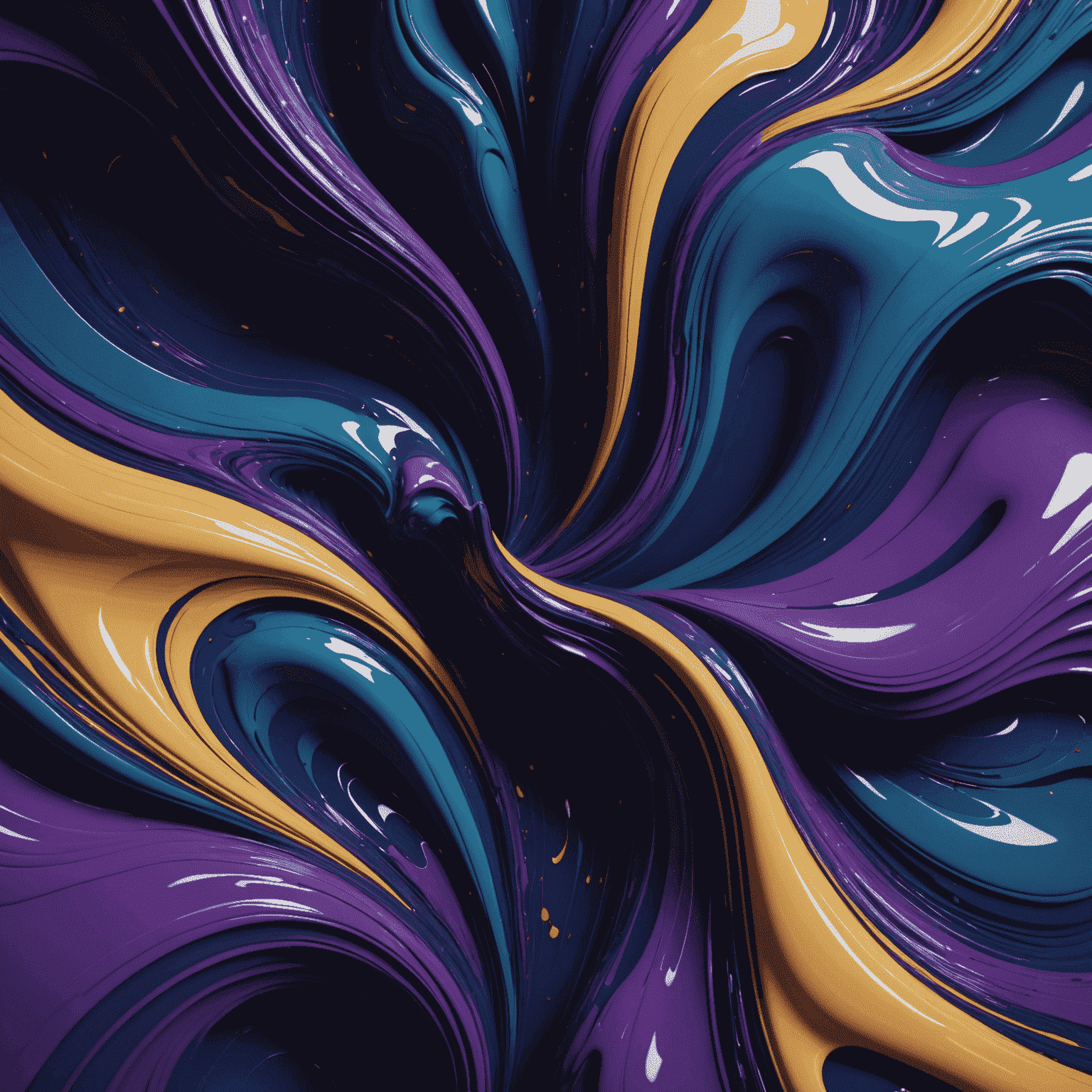 A mesmerizing AI-generated animation showcasing fluid, organic movements of abstract shapes morphing and flowing seamlessly, with a color palette of deep blues and purples