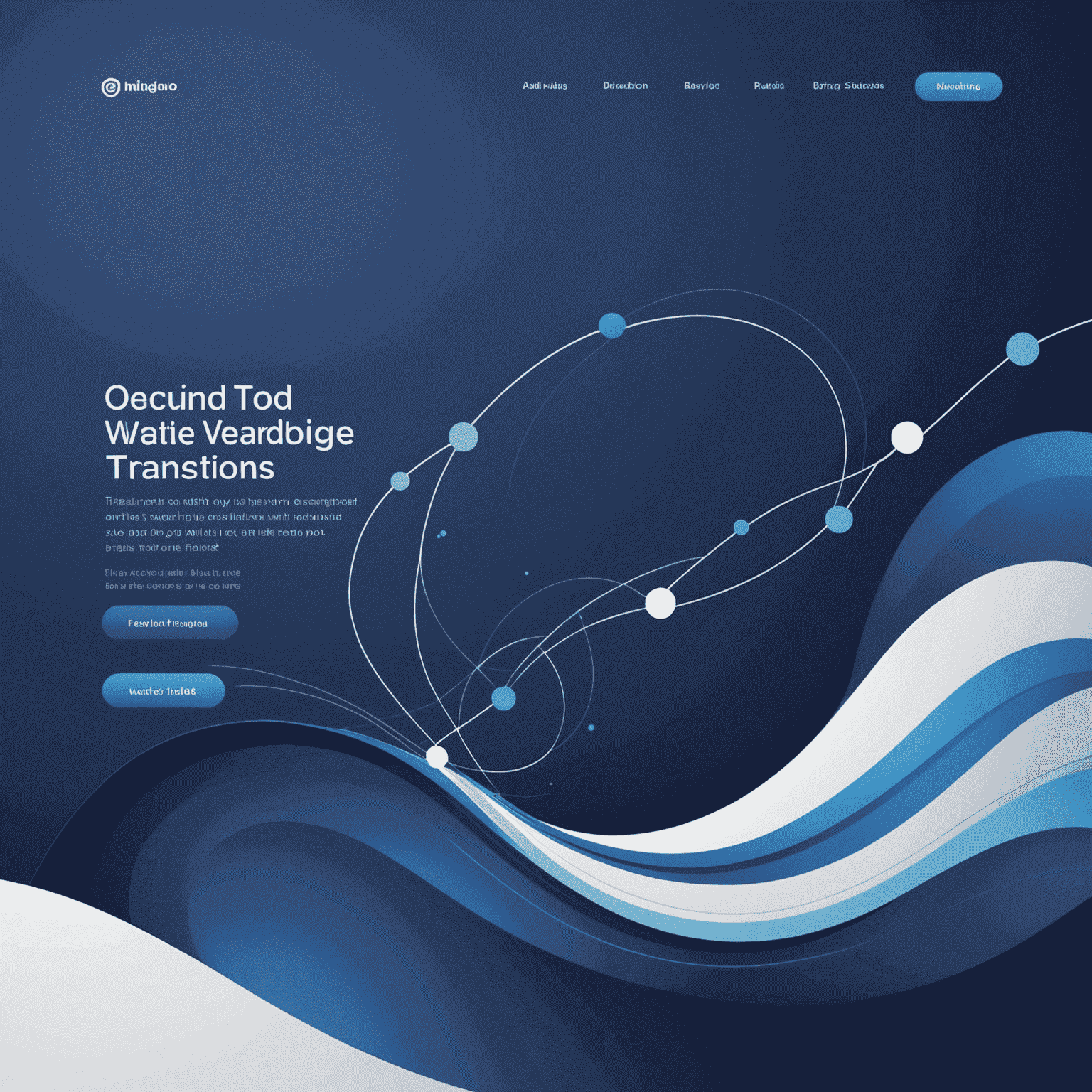 Visual representation of smooth website transitions, showing flowing elements and intuitive navigation paths on an indigo backdrop